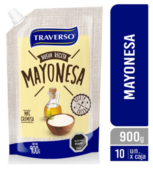 MAYONESA TRAVERSO DOYPACK 900 GRS