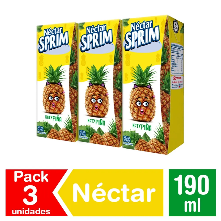 PACK NECTAR SPRIM PIÑA  8X3X190 ML