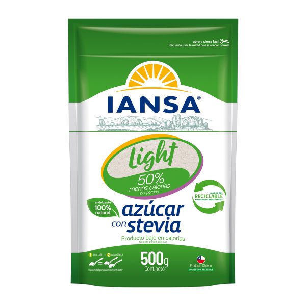 AZUCAR IANSA LIGHT STEVIA 20 x 0,5 Kg.