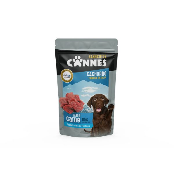 POUCH CANNES CACHORRO CARNE 12X2 85GR