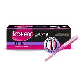 TAMPONES KOTEX CON APLICADOR MINI