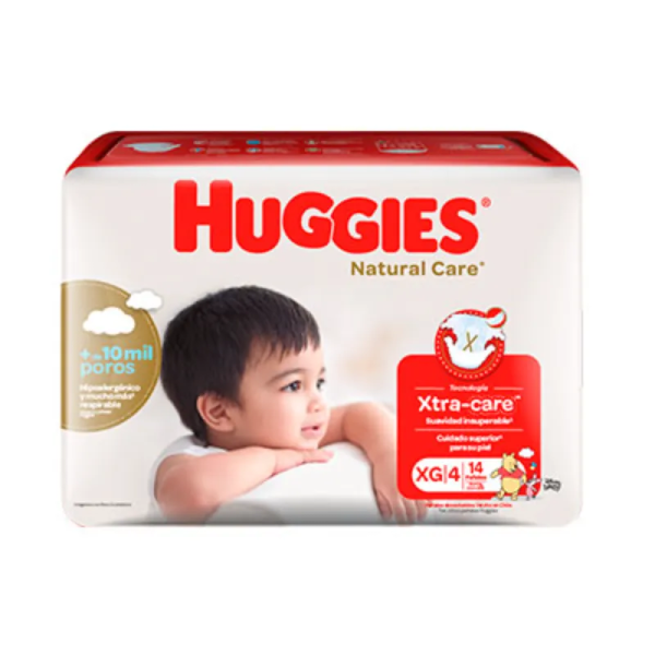 PAÑALES HUGGIES NATCARE XG 8X14