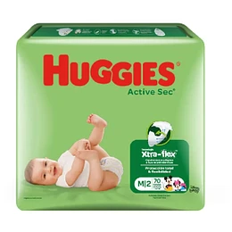 PAÑALES HUGGIES ACTSEC M 2X70