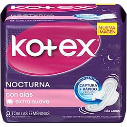 TOALLA KOTEX NOCTURNA C/A 12X8 UNID.