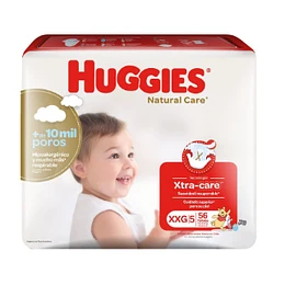 PAÑALES HUGGIES NATCARE XXG 3X56