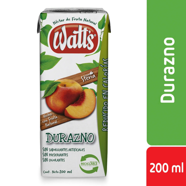 JUGO WATTS NECTAR DURAZNO 200ML