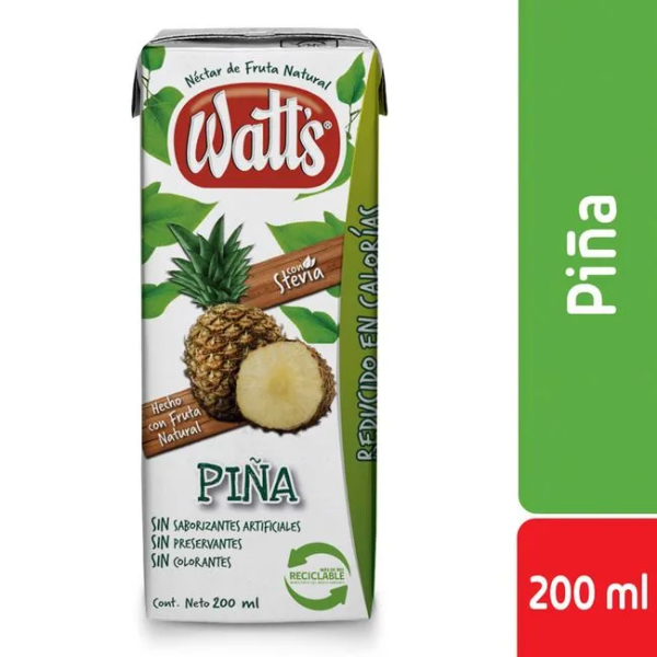 JUGO WATTS NECTAR PIÑA 200ML