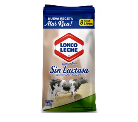 LECHE POLVO SIN LACTOSA  LONCOLECHE 800 GRS