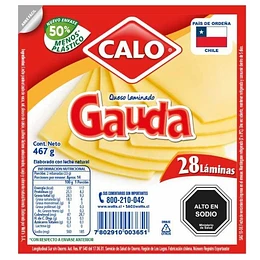 QUESO CALO GAUDA CALO LAMINADO 12x467grs.