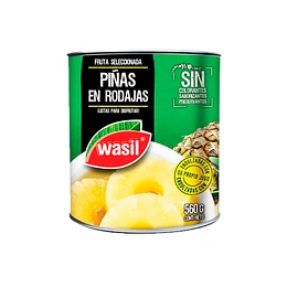 CONSERVA WASIL PIÑA RODAJAS SUD. WSL 560 grs.