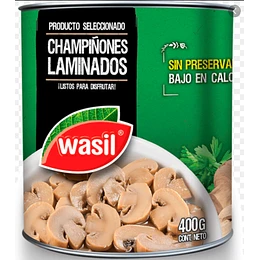 CONSERVA WASIL CHAMPIÑON LAMINADO WSL 400 grs.