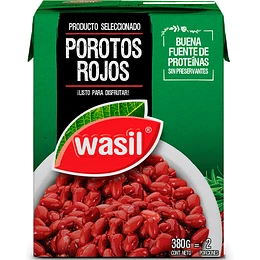 CONSERVA WASIL POROTOS ROJOS 380 grs.