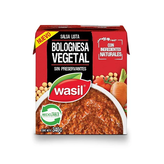 CONSERVA WASIL BOLOGNESA VEGGIE 340GRS