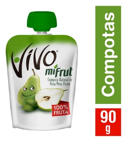 COMPOTA MIFRUT PERA  VIVO 90 GRS.