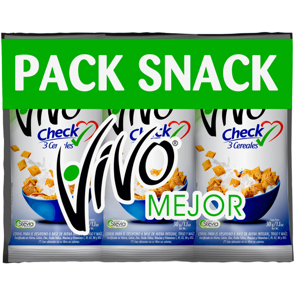 PACK SNACK VIVO CHECK 3X7X30 GR.