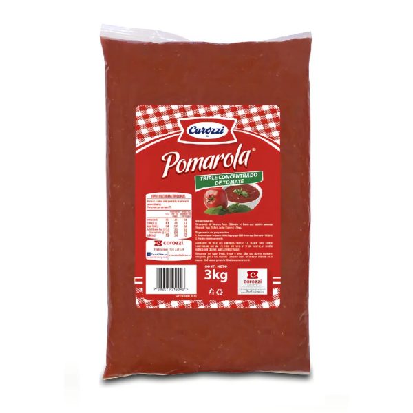 TRIPLE CONCENTRADO 25 BRIX POMAROLA  3 KG. CAROZZI