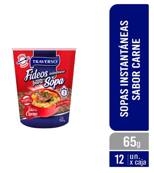 SOPA INST. CARNE TRAVERSO POTE 65 GRS