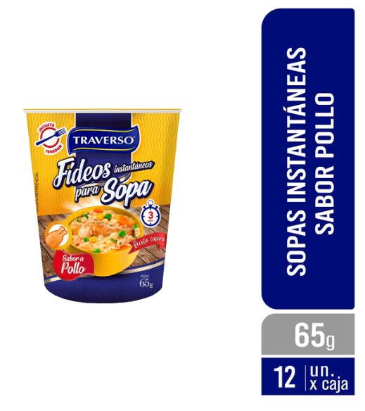 SOPA INST. POLLO TRAVERSO POTE 65 GRS