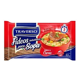 FIDEOS INSTANTANEOS  TRAVERSO CARNE 85 GRS