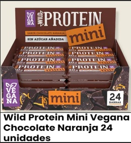 WILD PROTEIN BAR PROTEINA CHOCOLATE NARANJA MINI 30G 24U DISPLAY