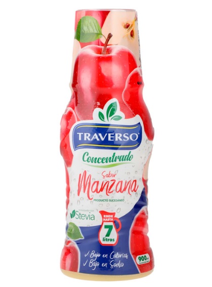 JUGO CONCENTRADO MANZANA PET 900 TRAVERSO