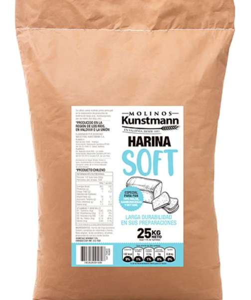 HARINA SOFT LARGA VIDA KUNSTMANN 25 KG