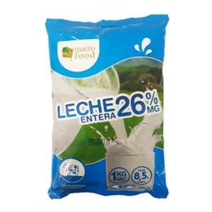 LECHE ENTERA 26% M.G EN POLVO  1 KILO MACROFOOD