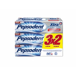 PASTA DENTAL XTRA WHITENING PACK 3X90GRS. PEPSODENT