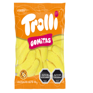 GOMITAS BANANAS TROLLI 80 GRS