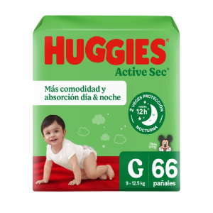 PANALES HUGGIES ACTSEC G 66 UNID. (245962)(245315)