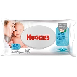 TOALLAS HUMEDAS HUGGIES PURO Y NATURAL 48 UNID.(246088)