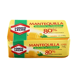 MANTEQUILLA C/ ACEITE DE CANOLA LONCOLECHE 250 GRS