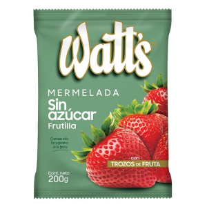 MERMELADA SIN AZUCAR FRUTILLA WATTS 200 GRS.