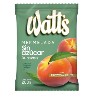 MERMELADA SIN AZUCAR DURAZNO WATTS 200 GRS.