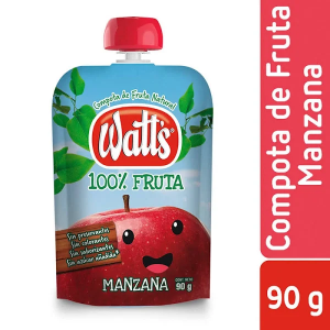 COMPOTA MANZANA WATTS POUCH 90 GRS.