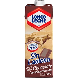 LECHE CHOCOLATE SEMIDESCREMADA SIN LACTOSA LONCOLECHE 1 LT.