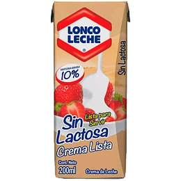 CREMA  SIN LACTOSA LONCOLECHE 200 grs.