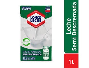 LECHE SEMIDESCREMADA LIQUIDA LONCOLECHE 1 LT.(verde)