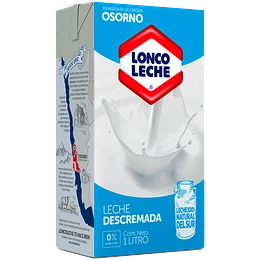 LECHE DESCREMADA LIQUIDA LONCOLECHE 1 LT. (celeste)
