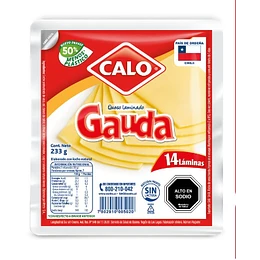 QUESO GAUDA LAMINADO CALO 233 GRS