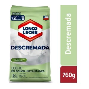 LECHE POLVO DESCREMADA LONCOLECHE 760GRS.