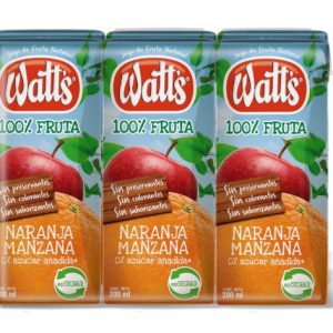 JUGO 100% FRUTA NRJA-MZNA WATTS 30X200ML