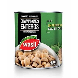 CHAMPIÑONES ENTEROS CONSERVA WASIL 400 GRS