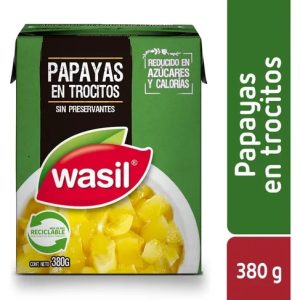 PAPAYAS TROCITOS CONSERVA WASIL TETRA 380 GRS