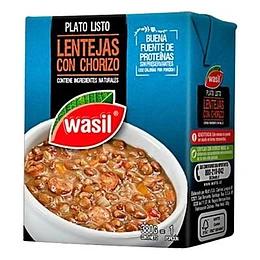 LENTEJAS CON CHORIZO CONSERVA WASIL TETRA 380 GRS