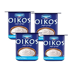 YOGHURT NATURAL ENDULZADO GRIEGO OIKOS 110 GRS.