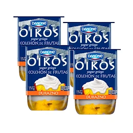 YOGHURT COLCHON DE FRUTAS DURAZNO OIKOS GRIEGOS 150 GRS.