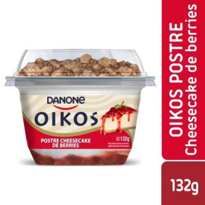 OIKOS POSTRE CHEESCAKE BERRIES 12X132GR