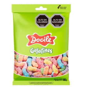 GOMITAS CULEBRITAS FRUTALES DOCILE 80 GRS