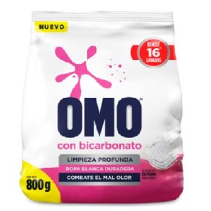 DETERGENTE EN POLVO C/ BICARBONATO OMO 800 GRS.